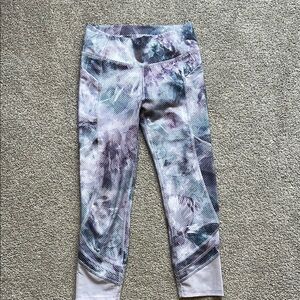 All in Motion Purple and Gray Performance Leggings, Size 7/8